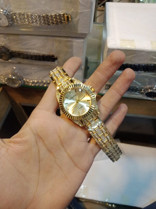 Gold Rolex Quartz Women's Wristwatch