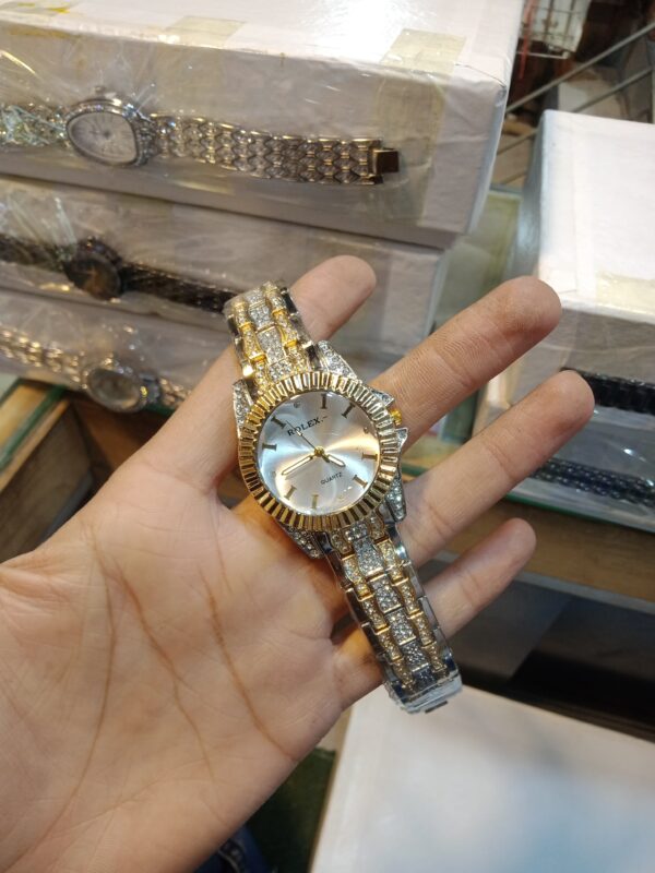 Gold Rolex Quartz Women's Wristwatch - Image 3